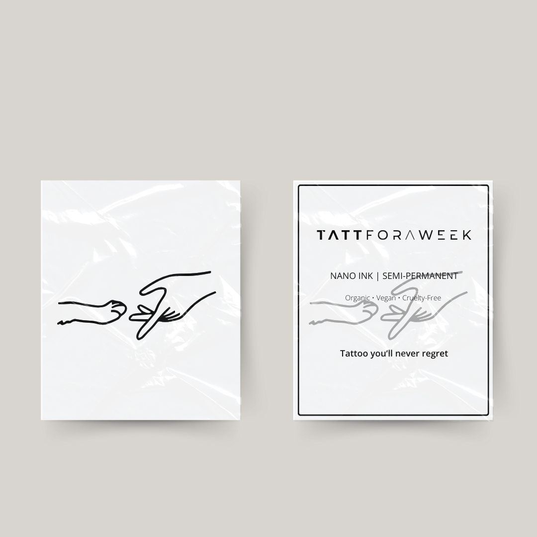 Tymczasowy tatuaż pies i człowiek