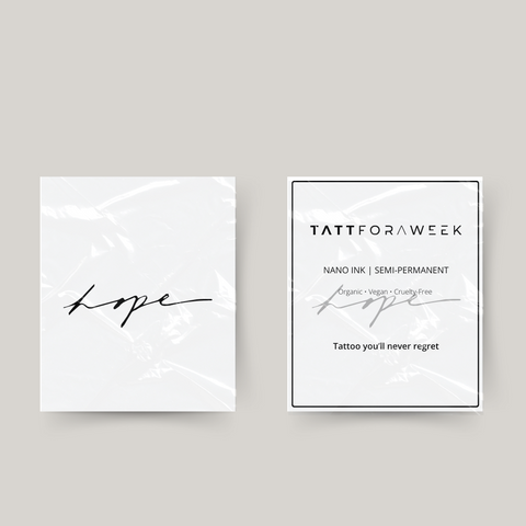 Tymczasowy tatuaż nadzieja