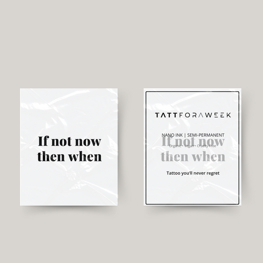 Tymczasowy tatuaż, jeśli nie teraz, to kiedy
