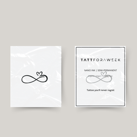 Tymczasowy tatuaż nieskończoność serce