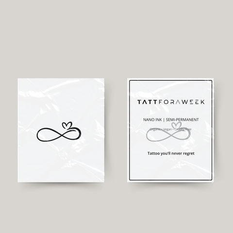 Tymczasowy tatuaż nieskończoność serce