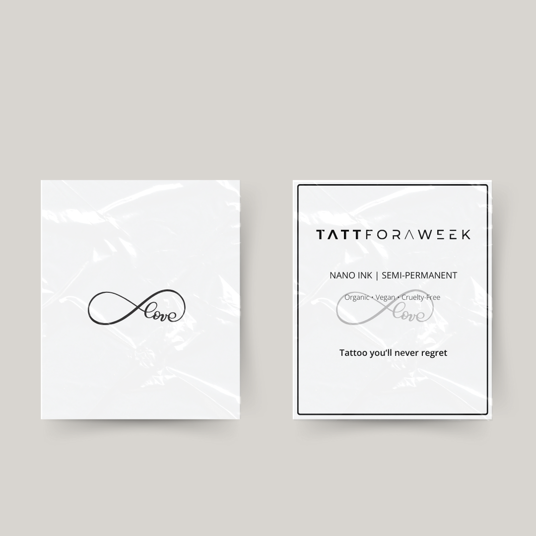 Tymczasowy tatuaż infinity love