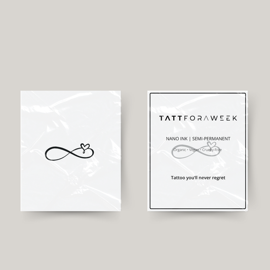 Tymczasowy tatuaż nieskończoność serduszko