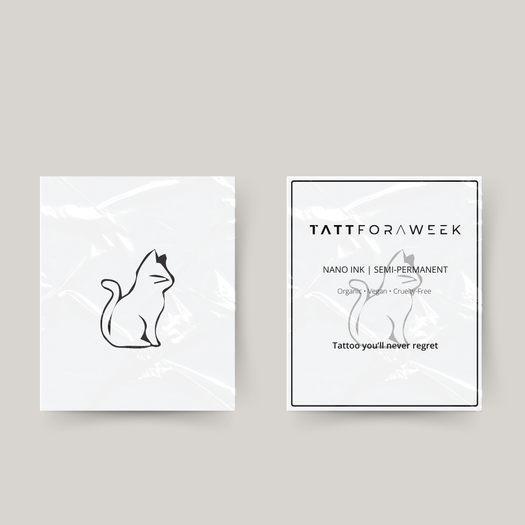 Tymczasowy tatuaż kota