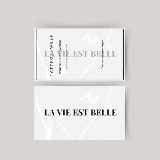Tymczasowy tatuaż la vie est belle