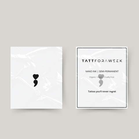 Tymczasowy tatuaż miłość przecinek