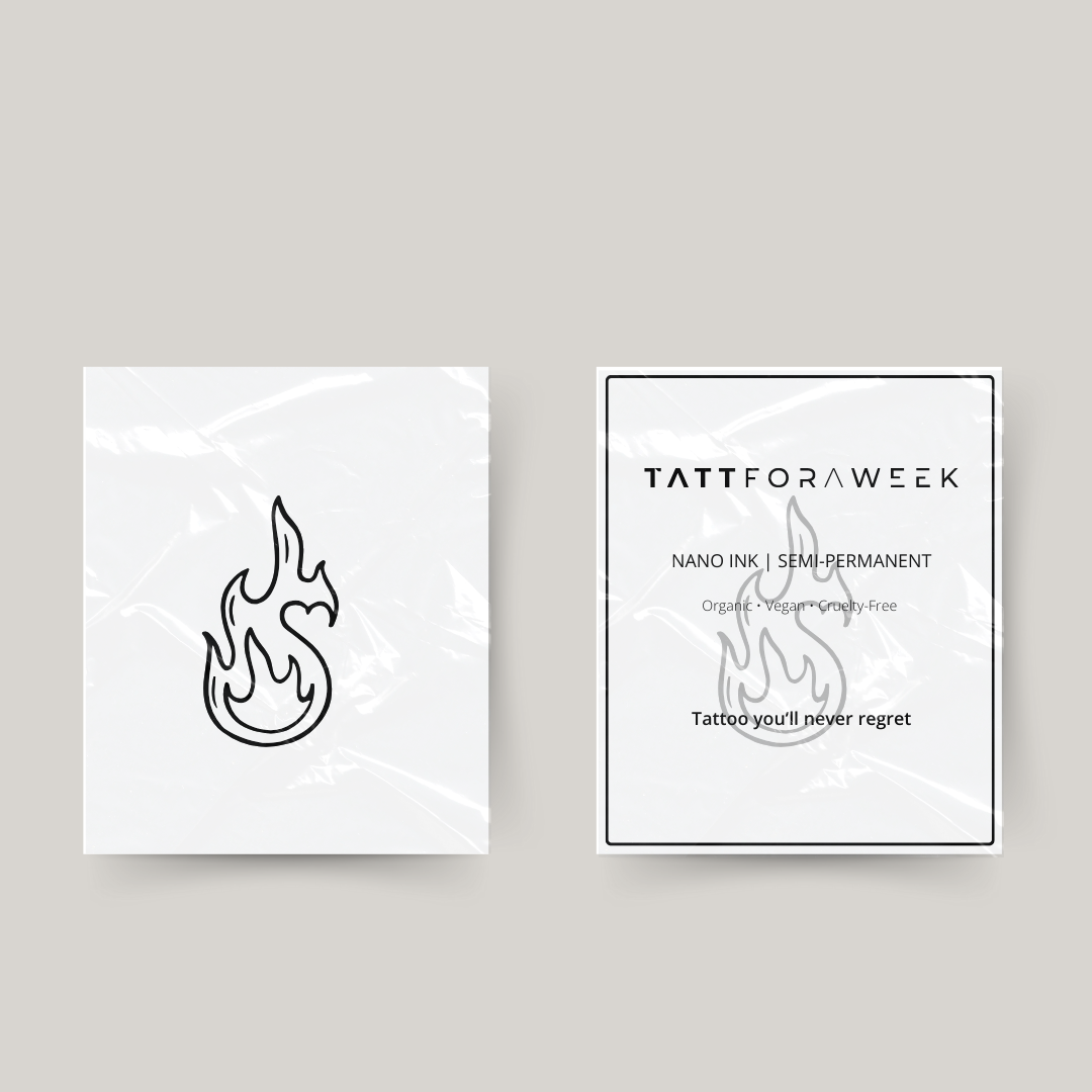 Tymczasowy tatuaż uroczy ogień