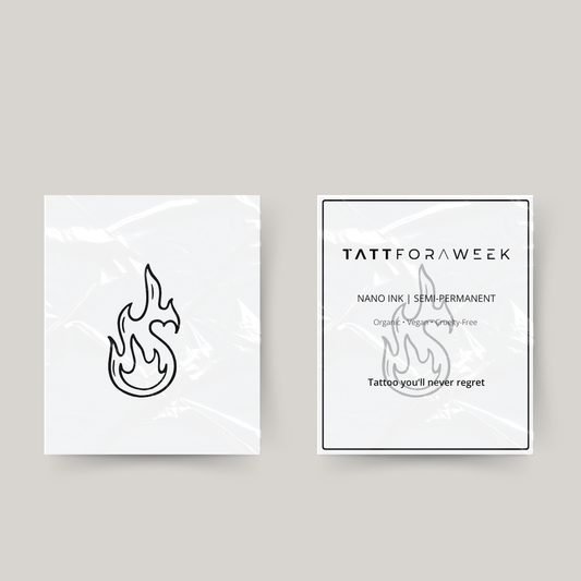 Tymczasowy tatuaż uroczy ogień