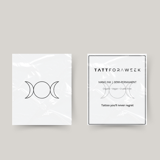 Faza księżyca tymczasowy tatuaż