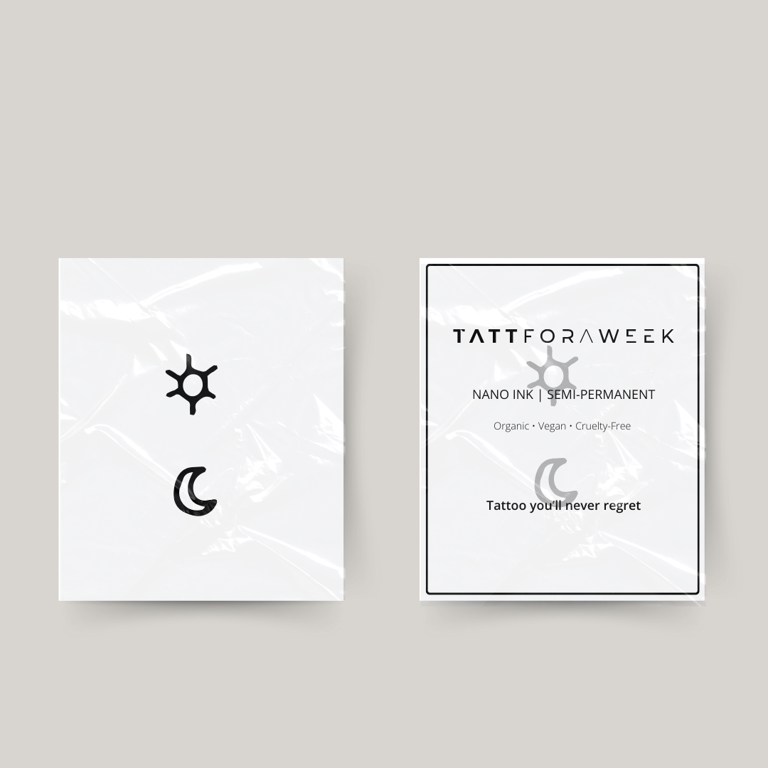 Tymczasowy tatuaż gwiazda i księżyc