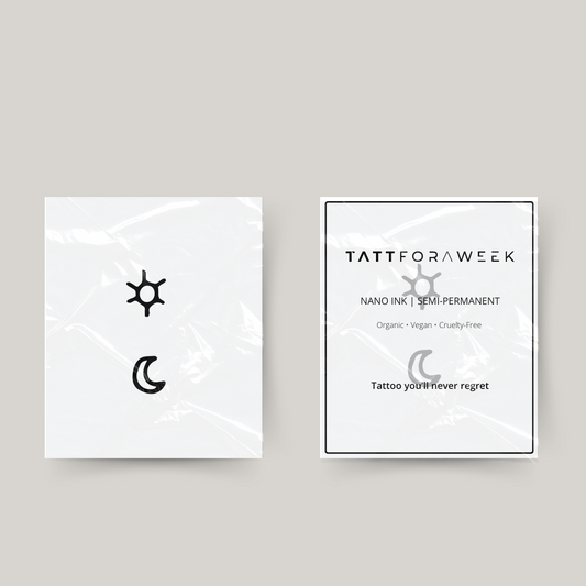 Tymczasowy tatuaż gwiazda i księżyc