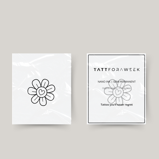 Tymczasowy tatuaż stokrotka serce