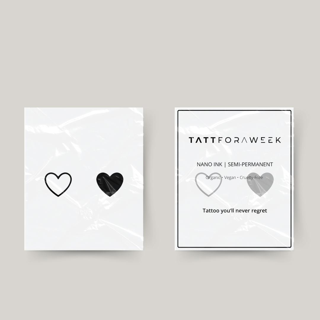 Tymczasowy tatuaż z sercami