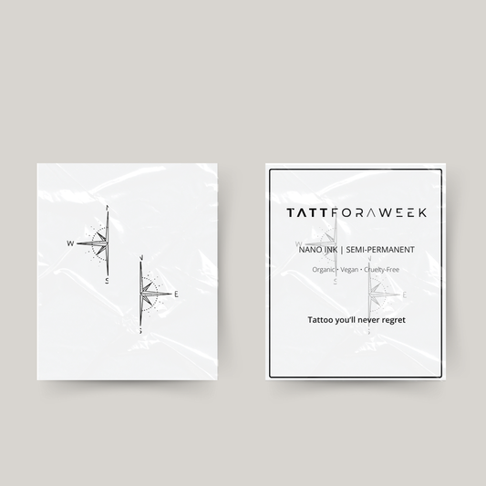 Tymczasowy tatuaż z kompasem