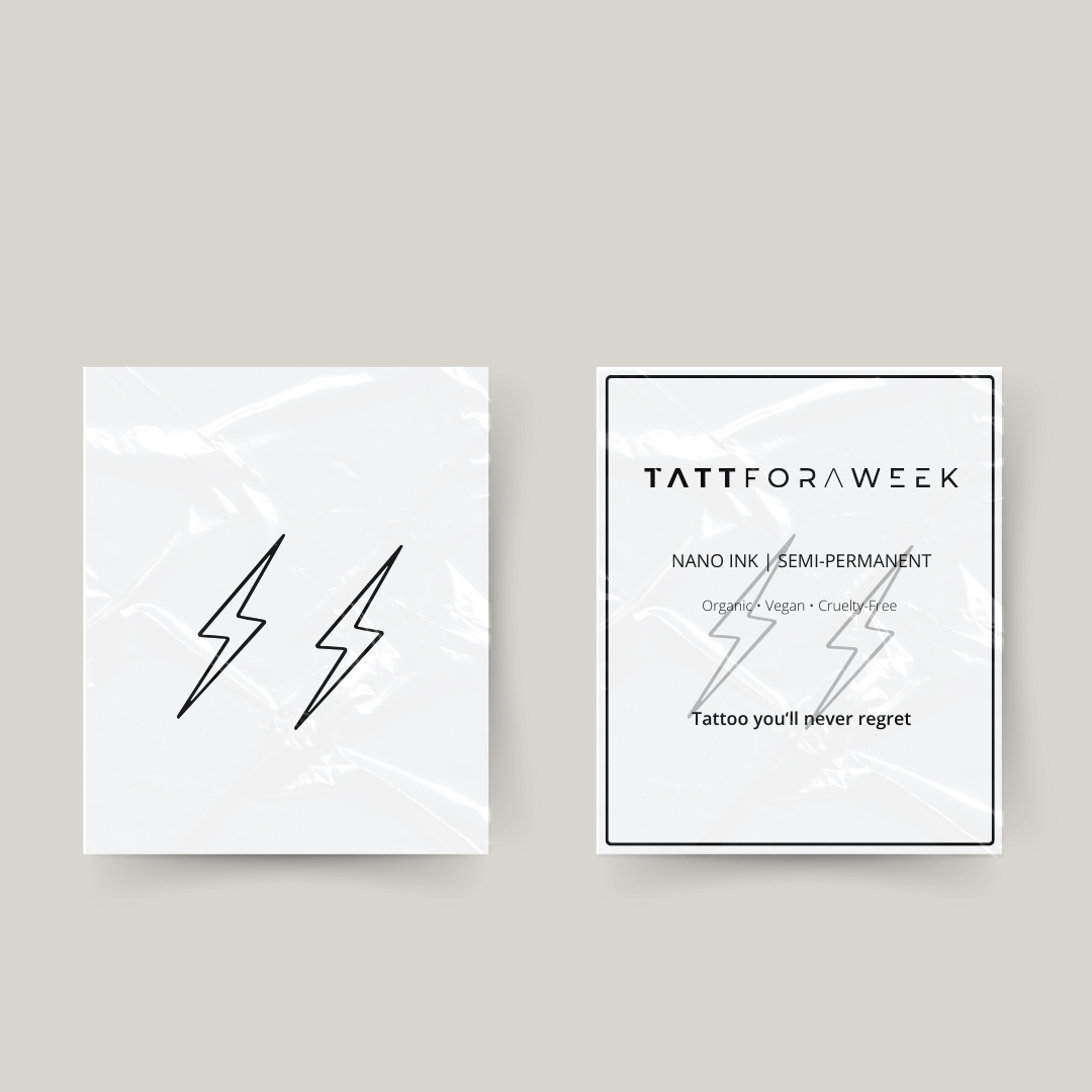 Tymczasowy tatuaż z błyskawicą