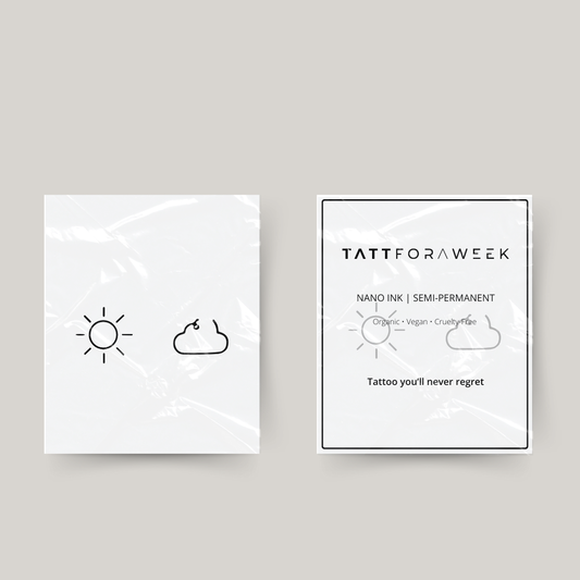 Tymczasowy tatuaż do dopasowania słońce i chmura