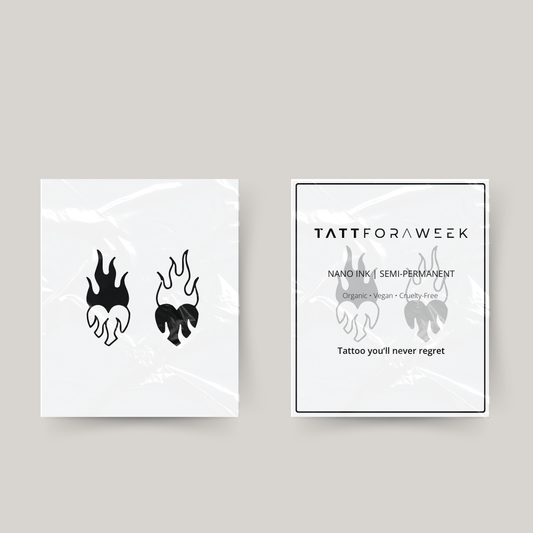 Tymczasowy tatuaż do dopasowania płonące serca