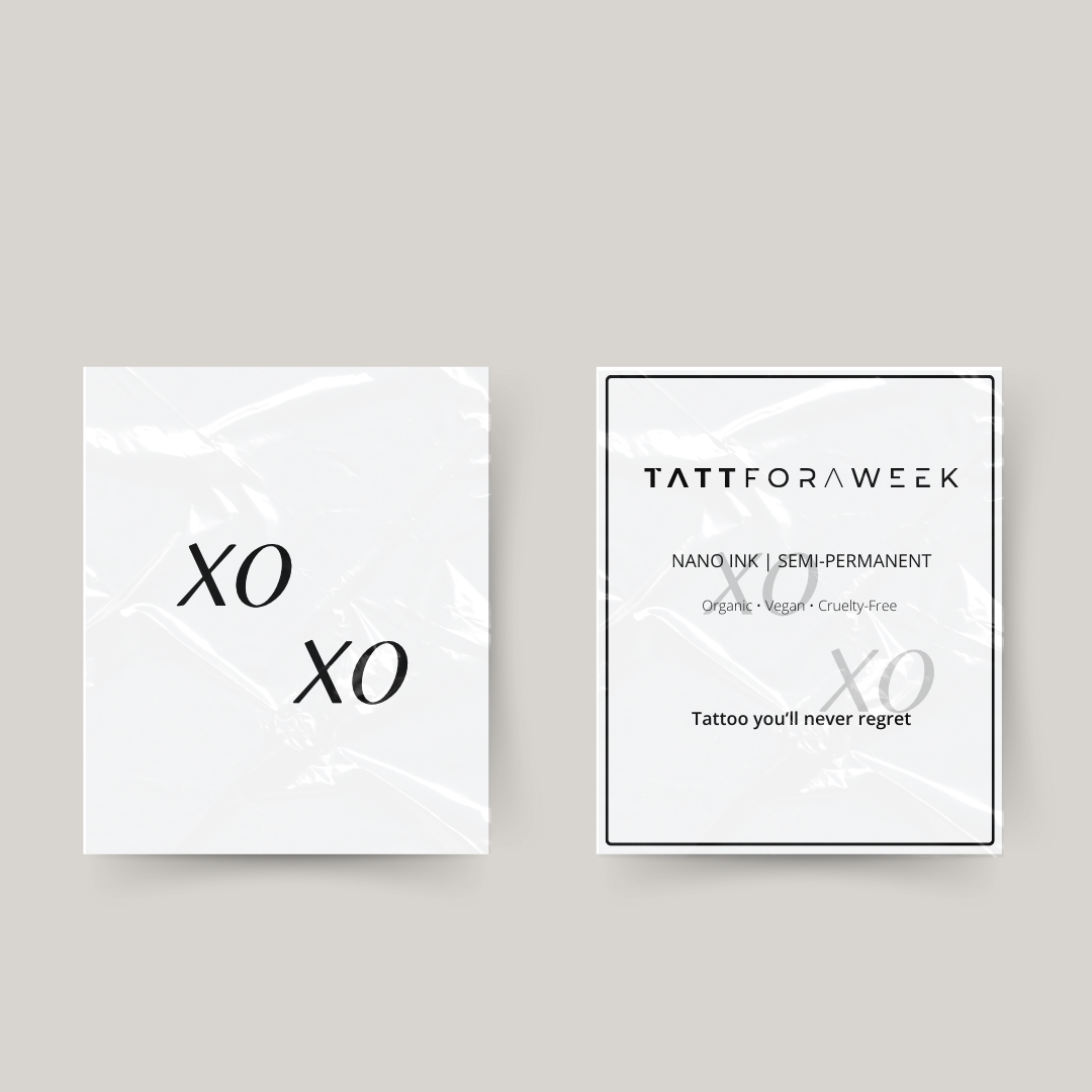 Tymczasowy tatuaż dopasowujący xo xo