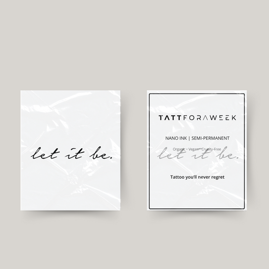 Tymczasowy tatuaż let it be