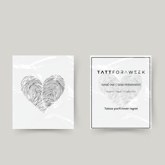 Tymczasowy tatuaż serce odcisk palca
