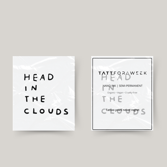 Tymczasowy tatuaż głowa w chmurach
