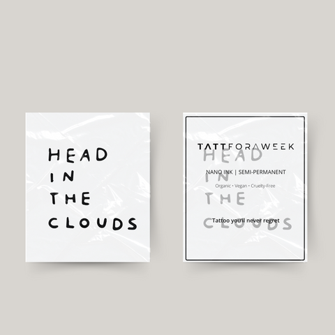 Tymczasowy tatuaż głowa w chmurach