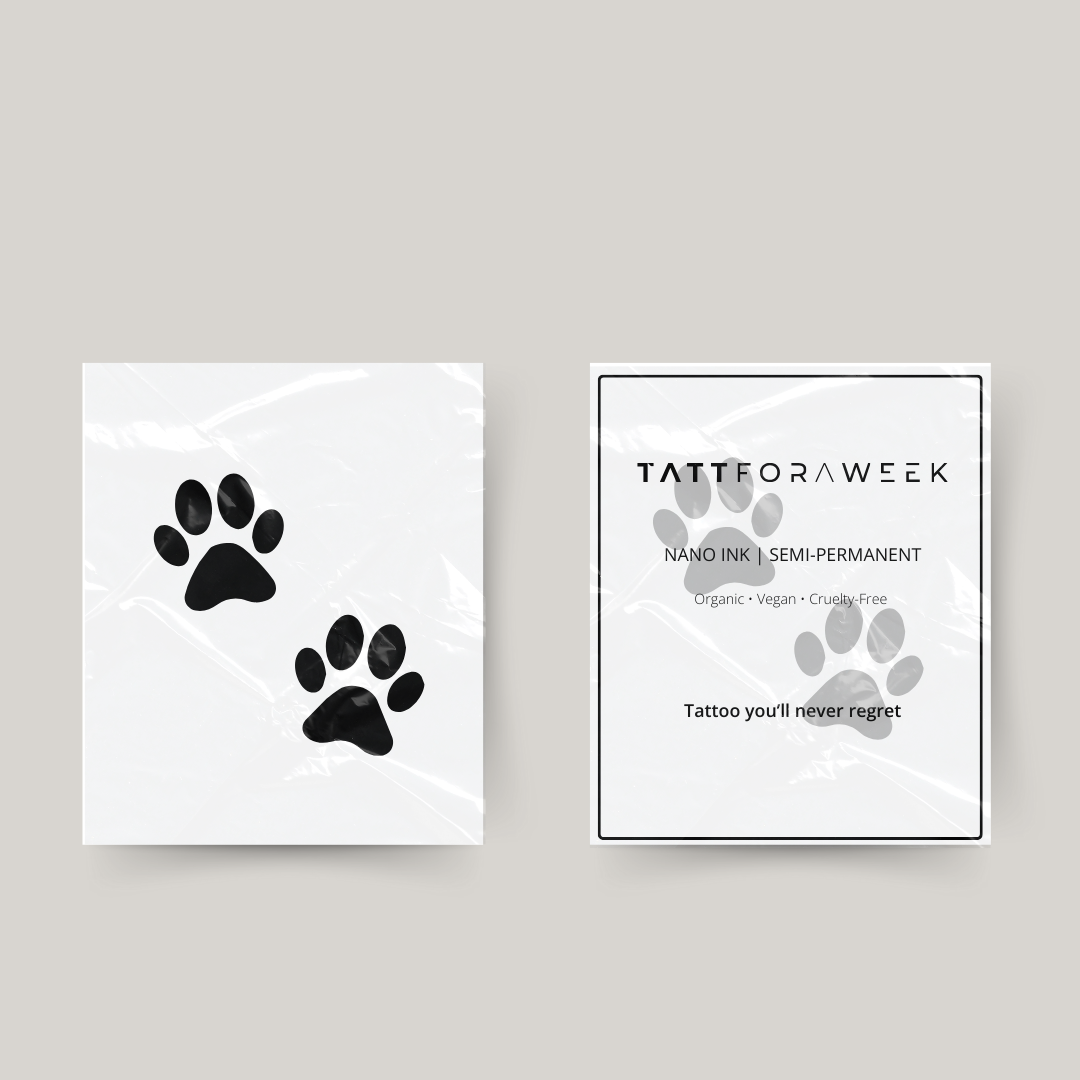 Tymczasowy tatuaż łapki psa