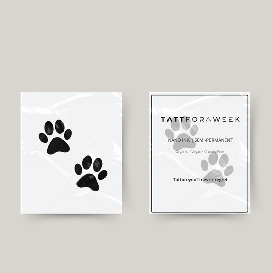 Tymczasowy tatuaż łapki psa