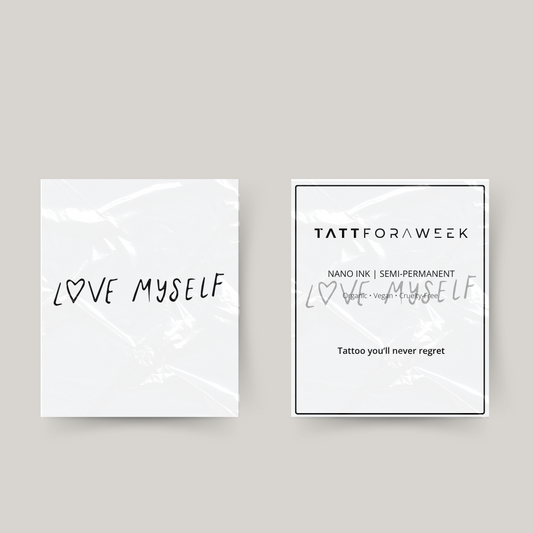 Tymczasowy tatuaż kocham siebie