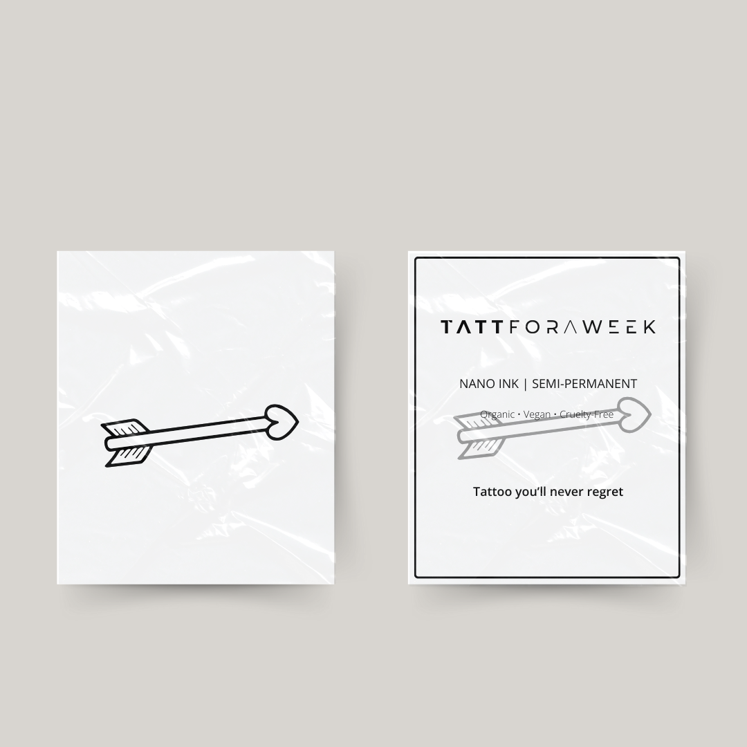 Tymczasowy tatuaż strzała miłości