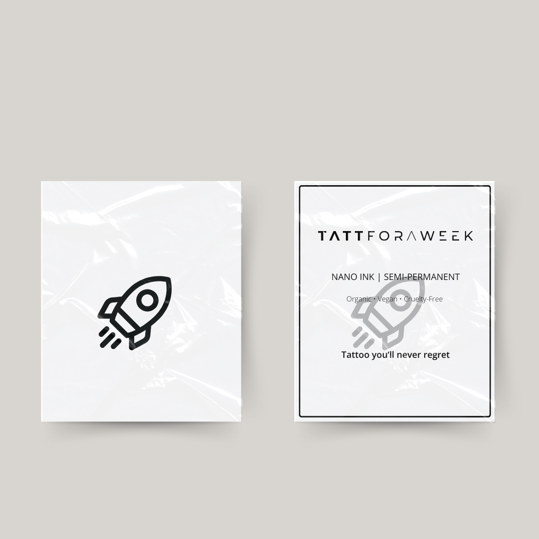 Tymczasowy tatuaż rakieta