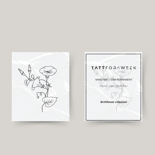 Tymczasowy tatuaż kwiat urodzinowy wrzesień