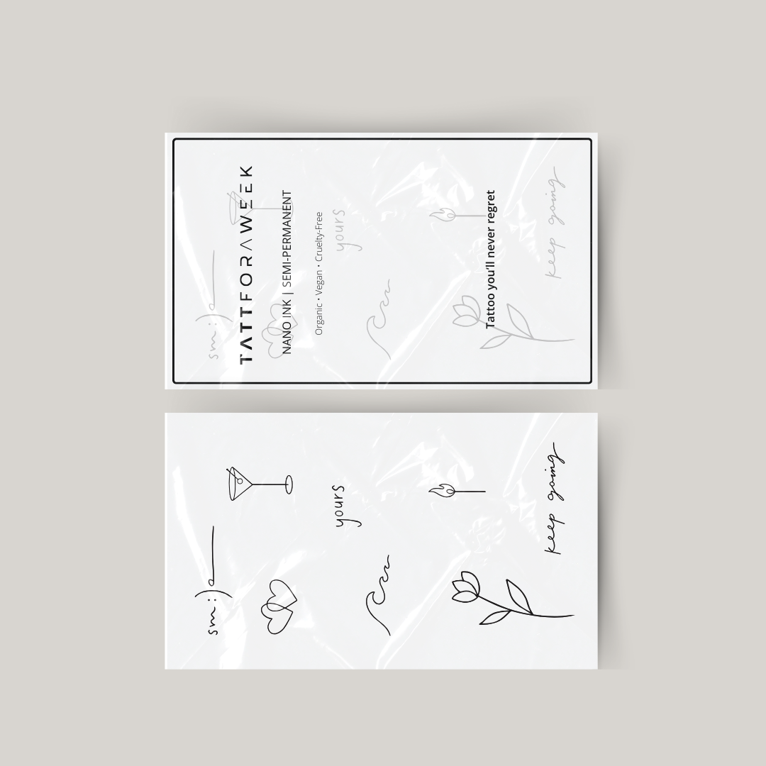 Tymczasowy zestaw tatuaży keep going