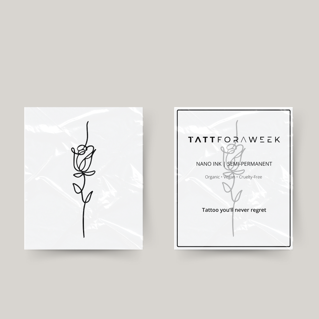 Tymczasowy tatuaż elegancka róża