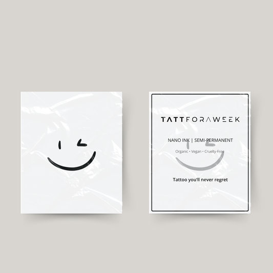 Tymczasowy tatuaż uśmiechnięta buźka z mrugnięciem