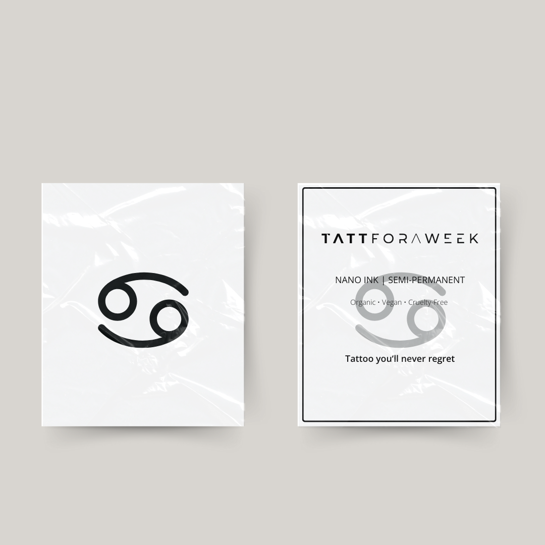 Tymczasowy tatuaż znak zodiaku rak