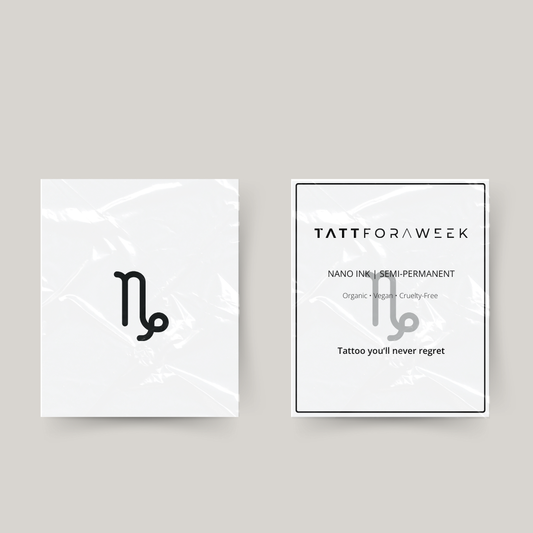 Tymczasowy tatuaż znak zodiaku koziorożec