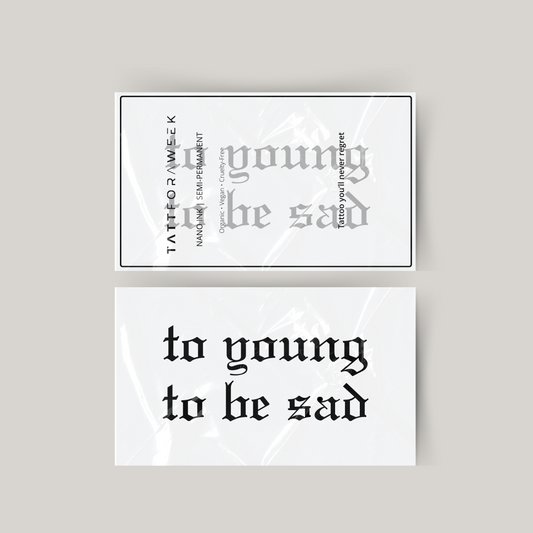 Tymczasowy tatuaż, aby młody był smutny