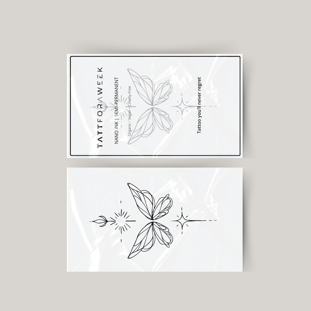 Tymczasowy tatuaż unalome motyl