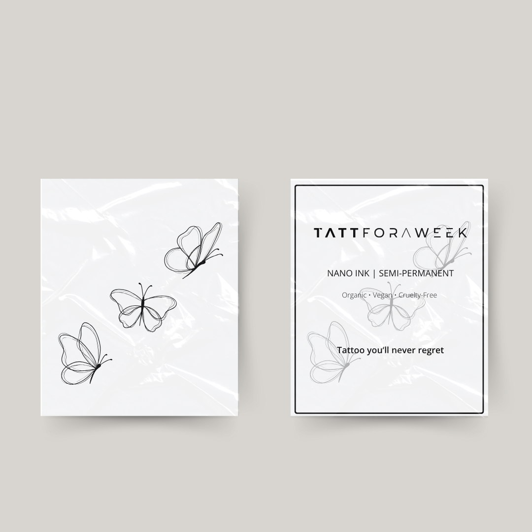 Tymczasowe motyle tatuażowe