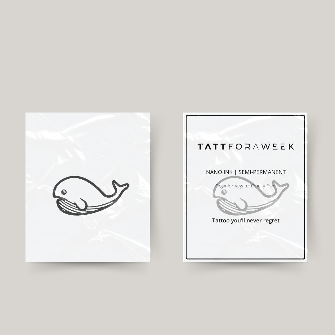 Tymczasowy tatuaż wieloryb