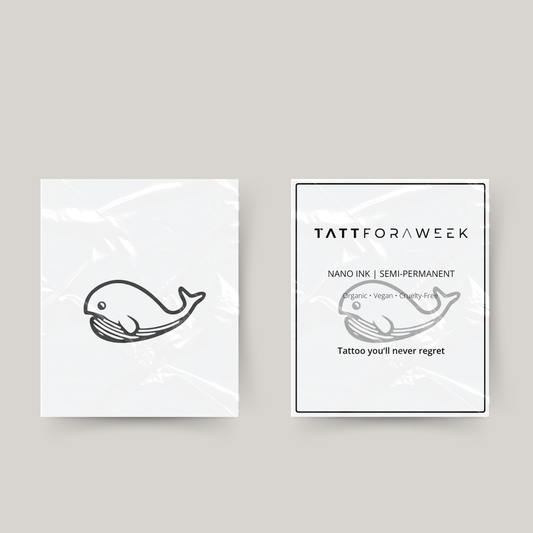 Tymczasowy tatuaż wieloryb