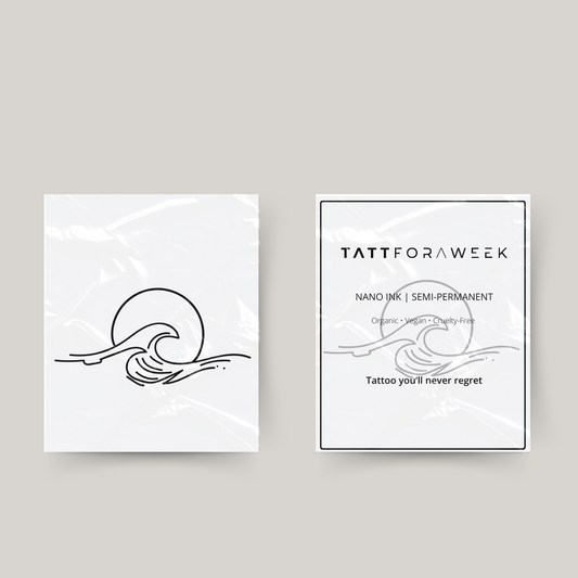 Tymczasowy tatuaż morze, słońce i fale