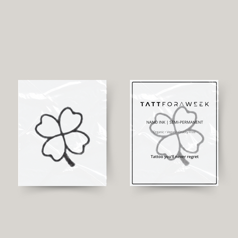 Tymczasowy tatuaż czterolistna koniczyna