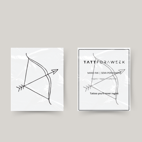 Tymczasowy tatuaż łuk i strzała